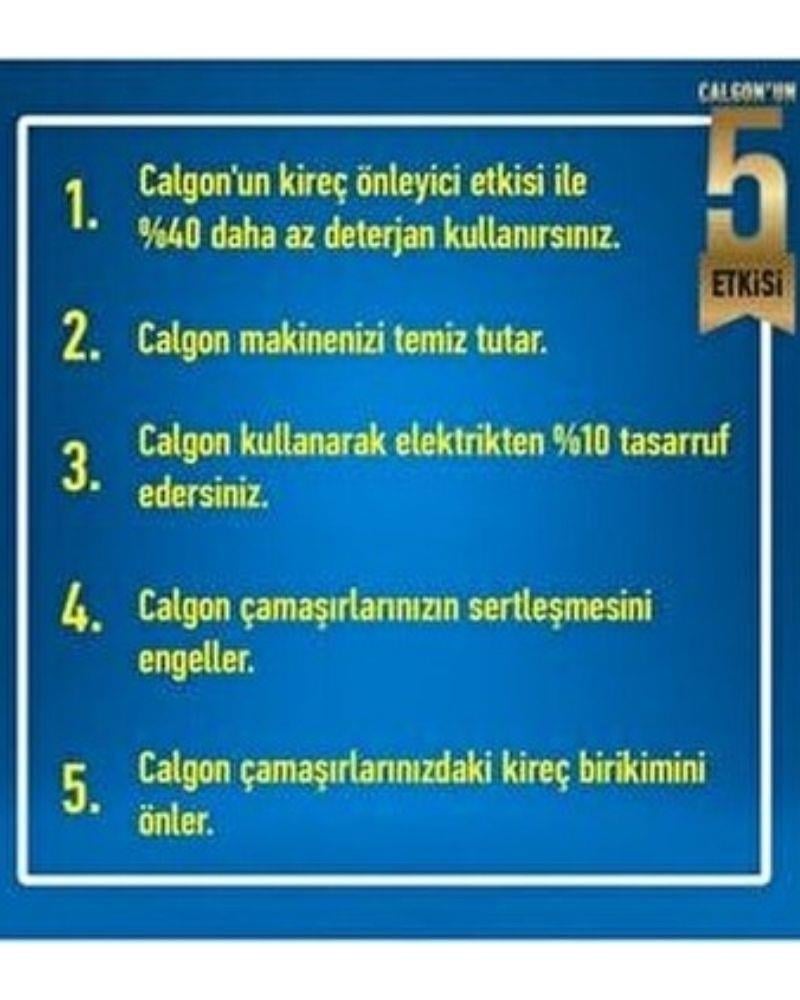 Calgon 40'lı Kireç Önleyici Tablet