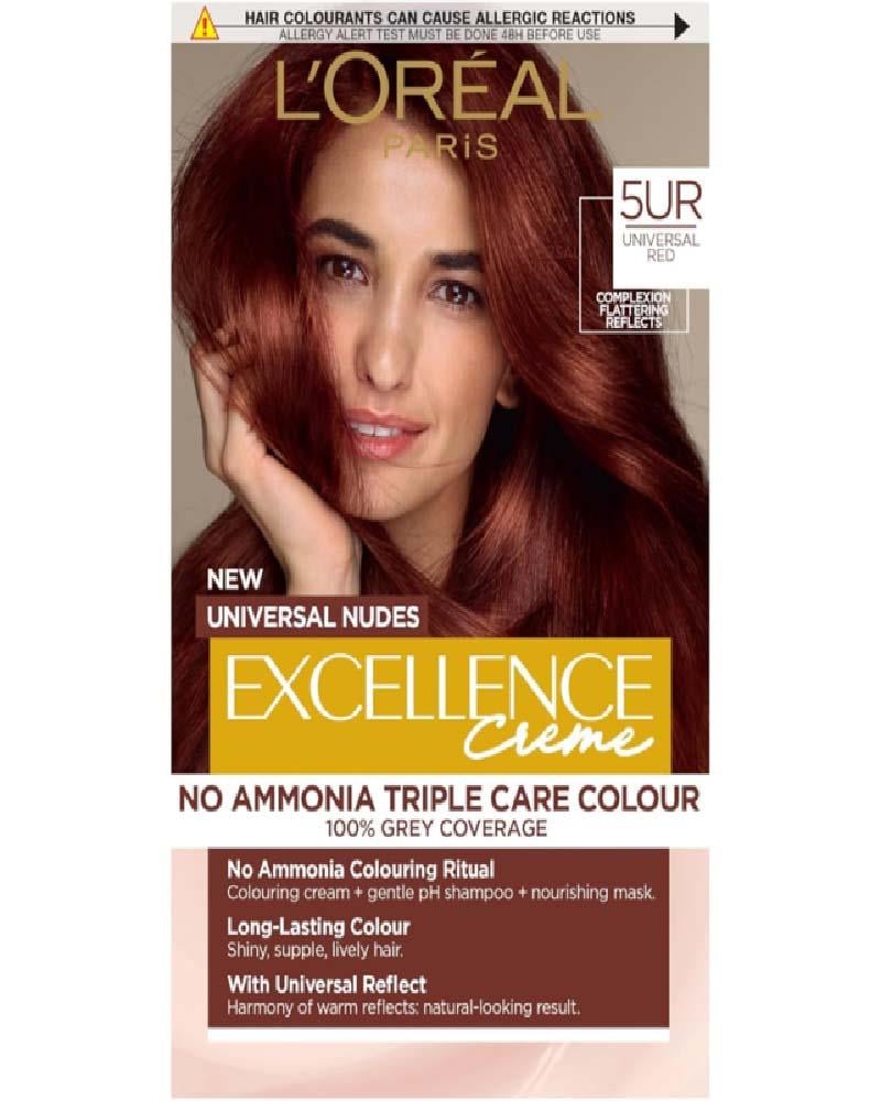 Loreal Paris Excellence Creme - Krem Saç Boyası No: 5UR Nude Kızıl