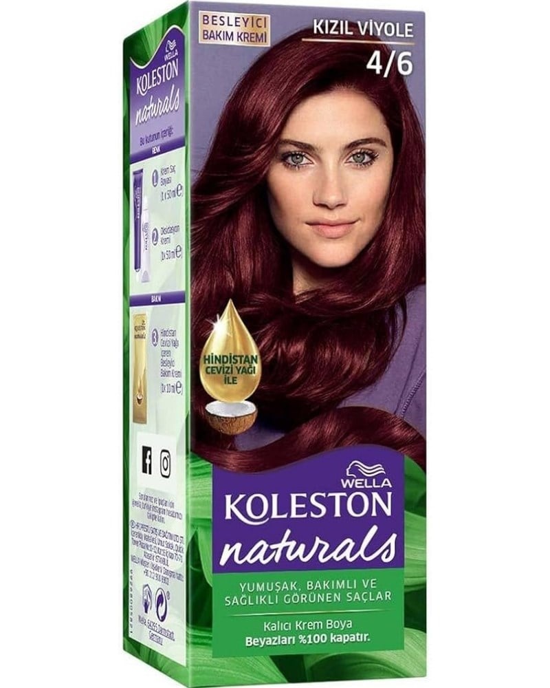 Wella Koleston Naturals Saç Boyası 4/6 Kızıl Viyole