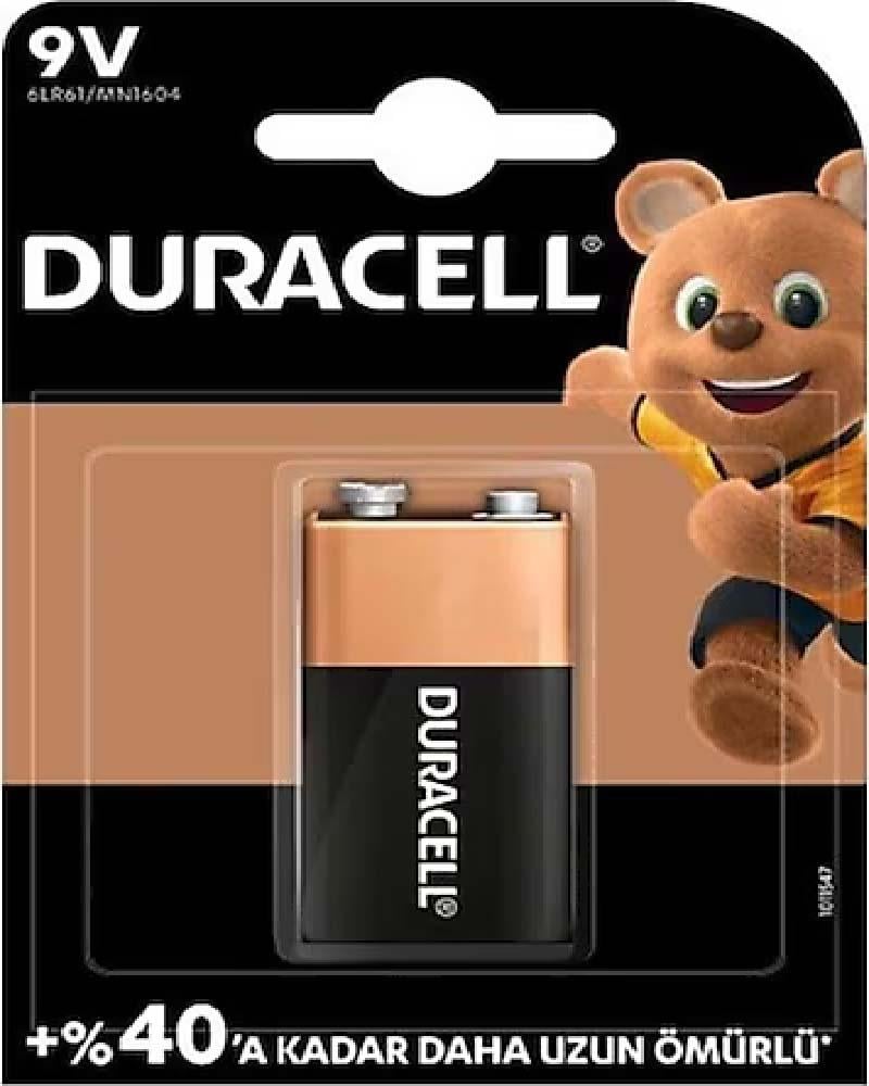 Duracell Alkalin 9 Volt Pil