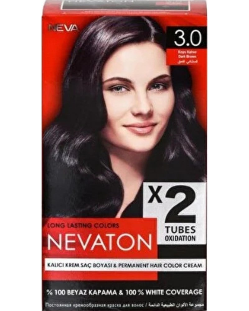 Nevaton 2 Li Saç Boyası 3.0 Koyu Kahve
