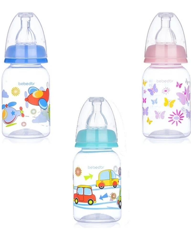 Bebedor 23302 Desenli Pp Biberon Slikon Emzik 125 ml Orta Akış