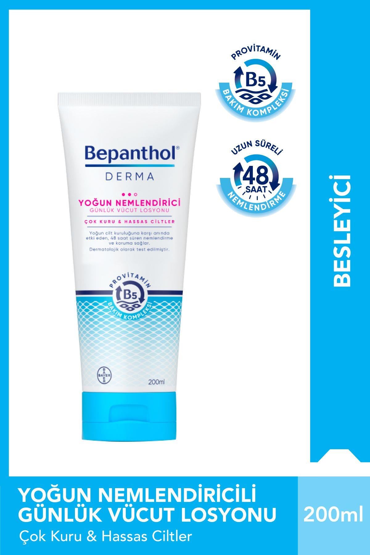 Bepanthol Derma Günlük Yoğun Nemlendirici Vücut Bakım Losyonu 200 ml L Çok Kuru Ve Hassas Ciltler