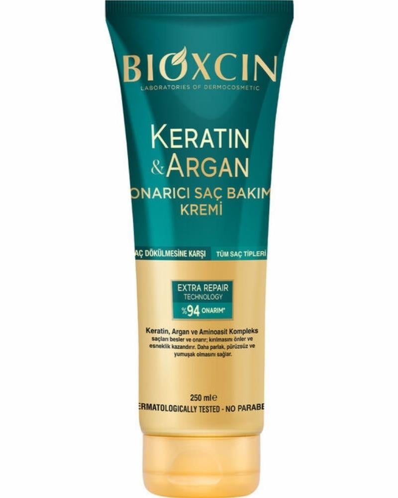 Bioxcin Keratin & Argan Onarıcı Saç Bakım Kremi 250 ml  - Yıpranmış Ve Hassas Saçlar