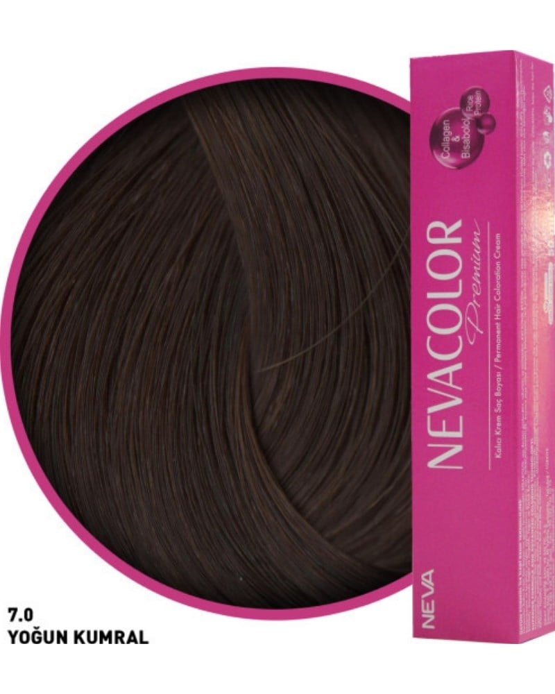 Nevacolor Premium 7.0 Yoğun Kumral - Kalıcı Krem Saç Boyası 50 g Tüp