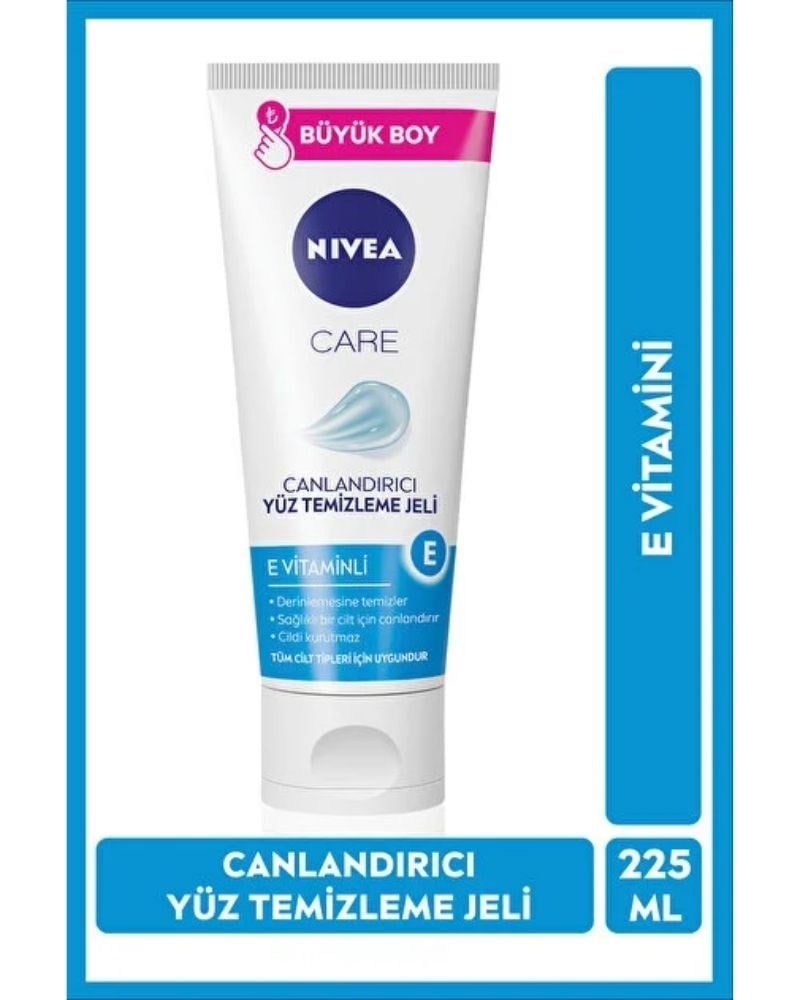 Nivea Yüz Temizleme Jeli E Vitamini ile Canlandırıcı Etki 225 ml Tüm Cilt Tiplerine Uygun