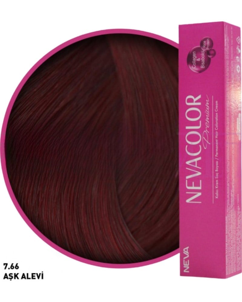 Nevacolor Premium 7.66 Aşk Alevi - Kalıcı Krem Saç Boyası 50 g Tüp