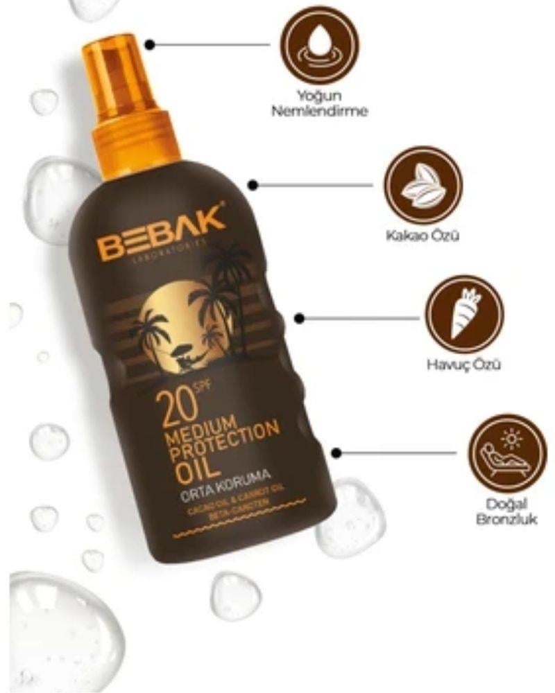 Bebak SPF 20 Etkili Bronzlaştırıcı Yağ