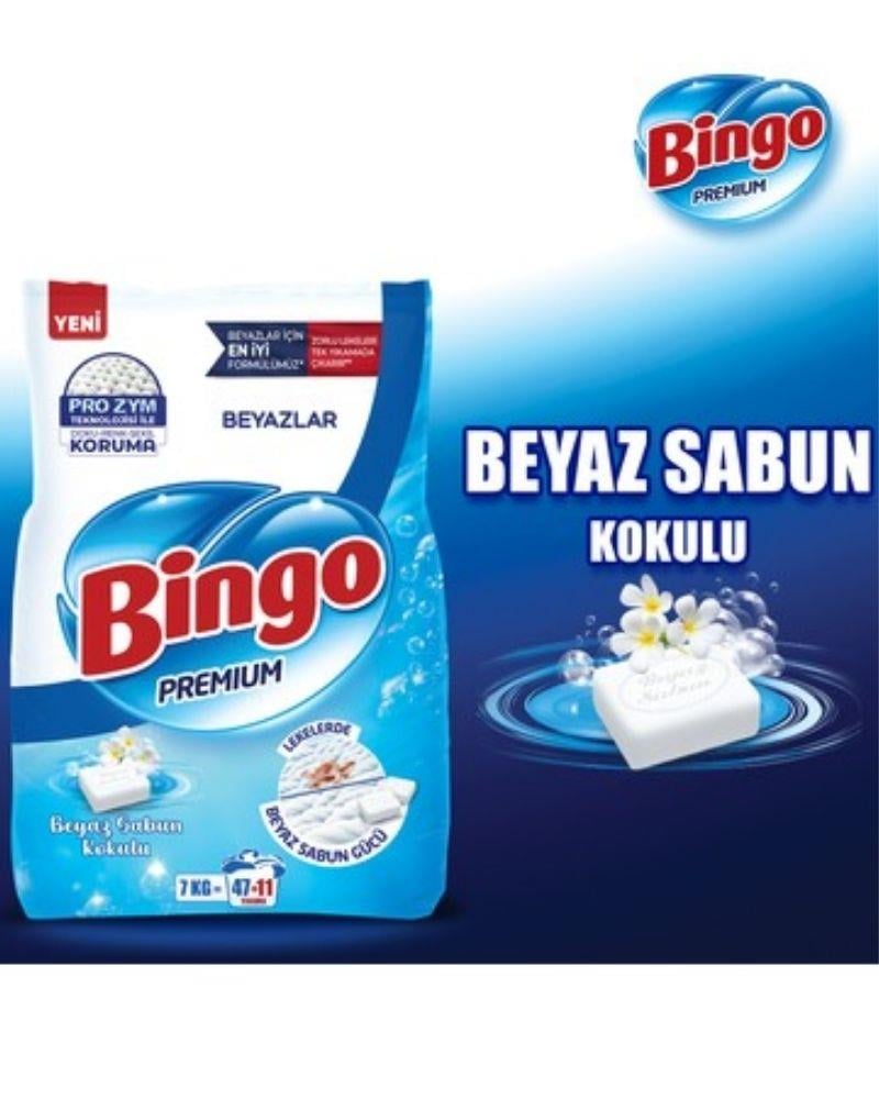 Bingo Matik Premium Beyazlar için 7 kg Toz Deterjan