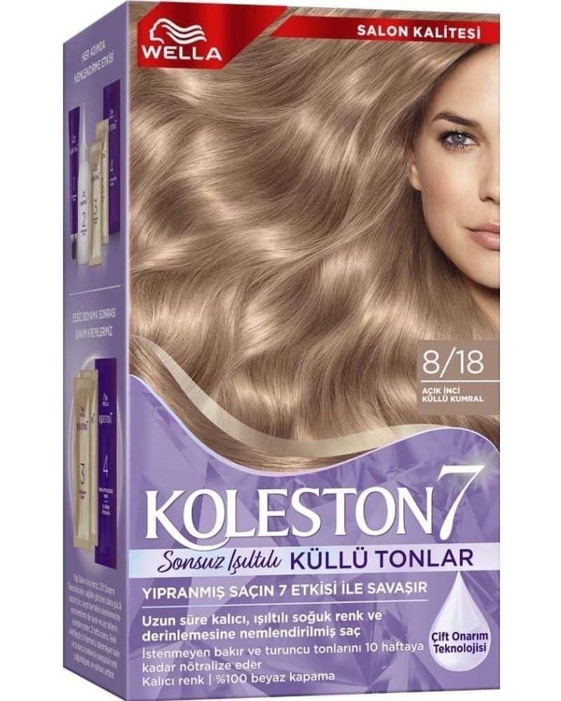 Wella Koleston Supreme Sonsuz Işıltılı Küllü Tonlar Saç Boyası 8/18 Açık Inci Küllü Kumral