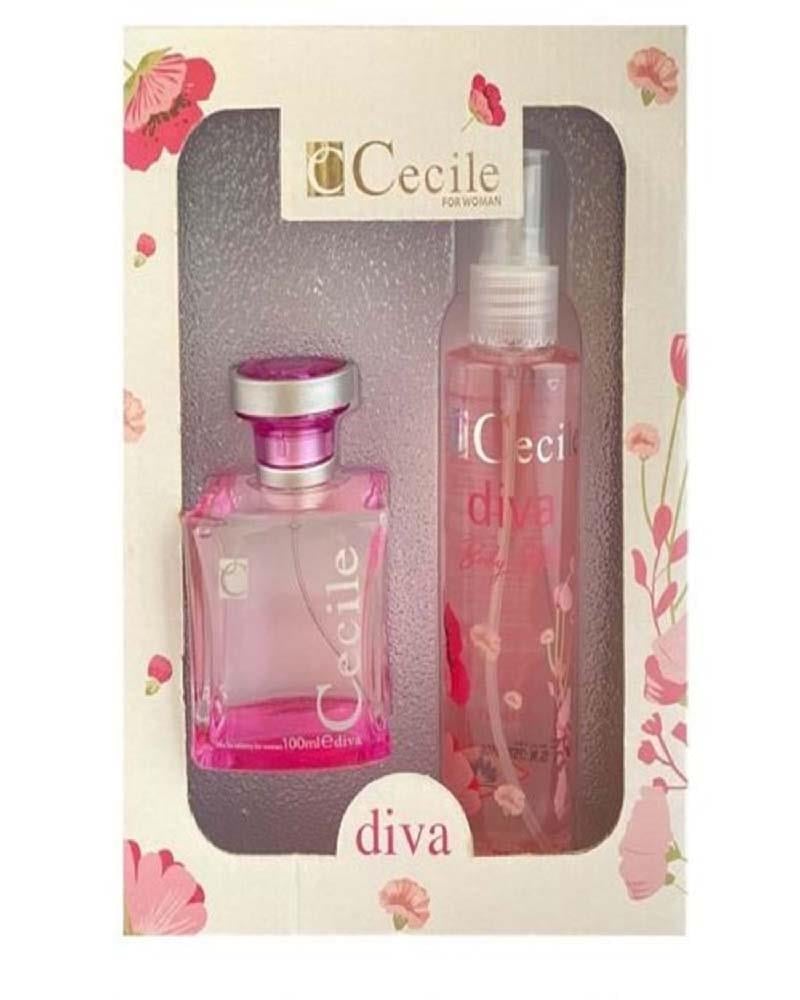 Cecile Diva Edt 100 ml Body Mist 150 ml - Kadın Parfüm Seti 