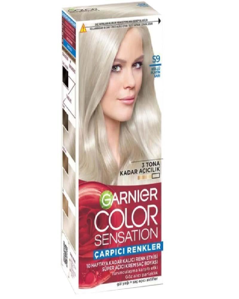 Garnier Çarpıcı Renkler Yoğun Kalıcı Saç Boyası No: S9 Küllü Platin Sarı