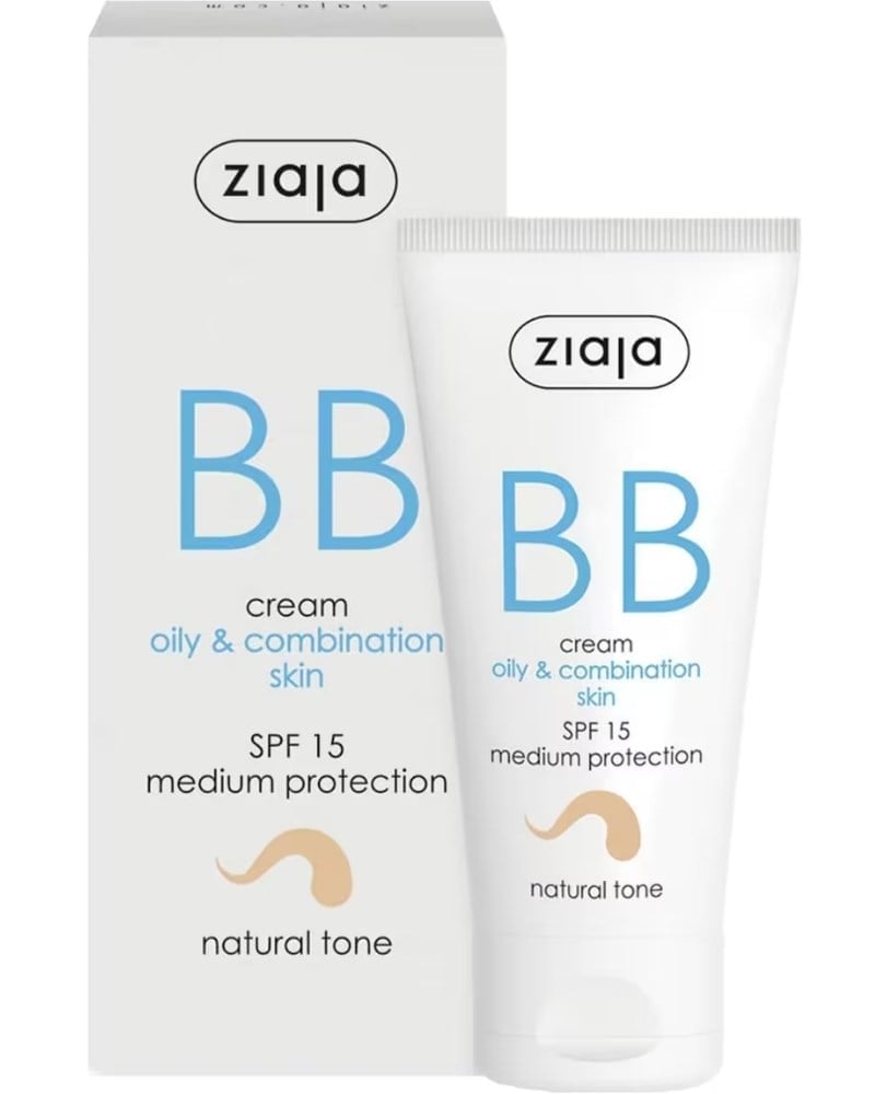 Zıaja BB Krem Yağlı ve Karma Ciltler İçin Doğal Ton SPF 15 50 ml