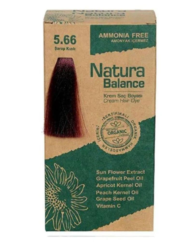 Natura Balance Saç Boyası 5.66 Şarap Kızılı