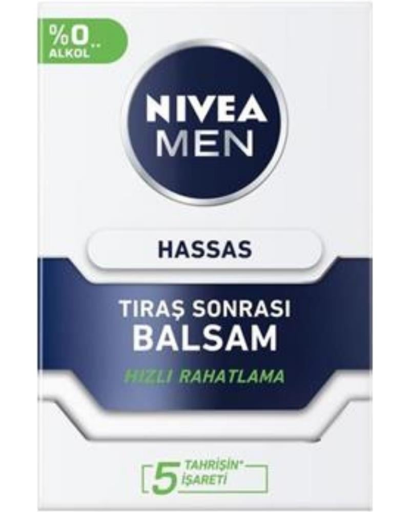 NIVEA MEN Erkek Tıraş Sonrası Balsam 100ml, Hassas Ciltlere Özel Hızlı Rahatlatma, Konforlu Tıraş Deneyimi