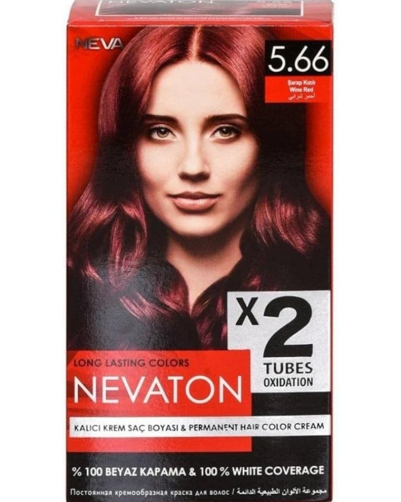 Nevaton Set Saç Boyası 5.66 Şarap Kızılı