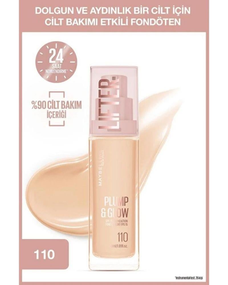 Maybelline New York Lifter Niasinamid ve Hyalüronik Asit İçeren Aydınlatan Fondöten - 110