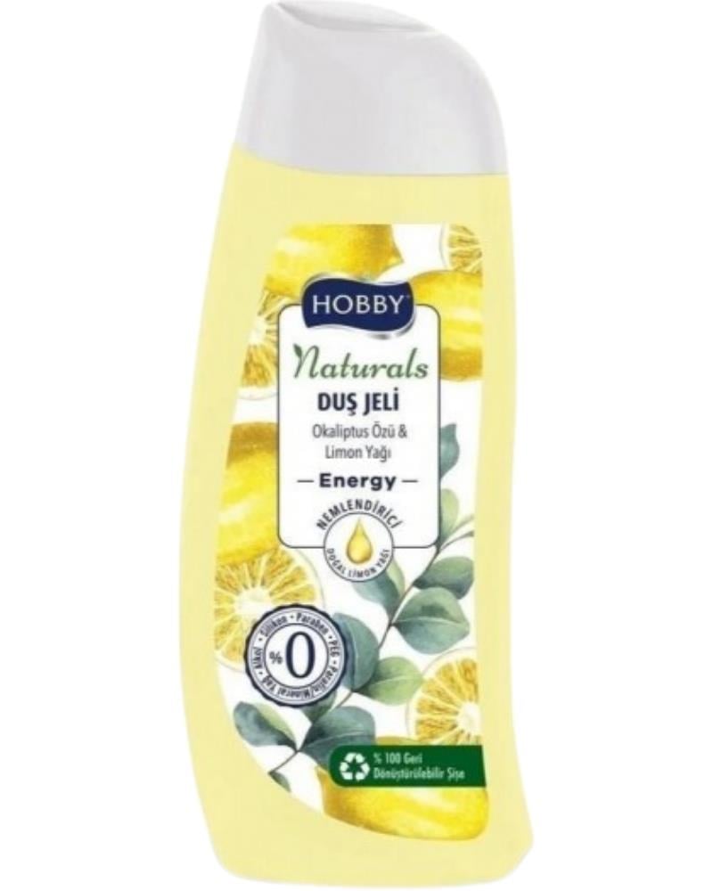 Hobby Duş Jeli Naturals Energy Okaliptus Özü Limon Yağı 500ml