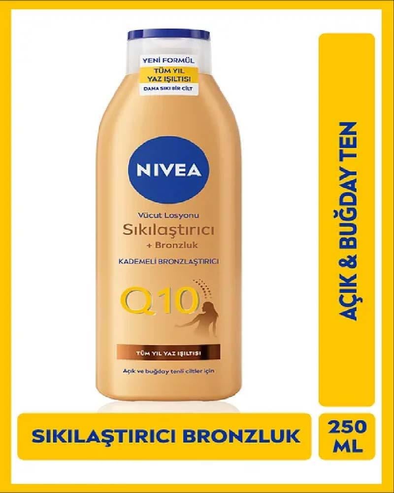 Nivea Q10 Sıkılaştırıcı ve Bronzlaştırıcı Vücut Losyonu 250 ml
