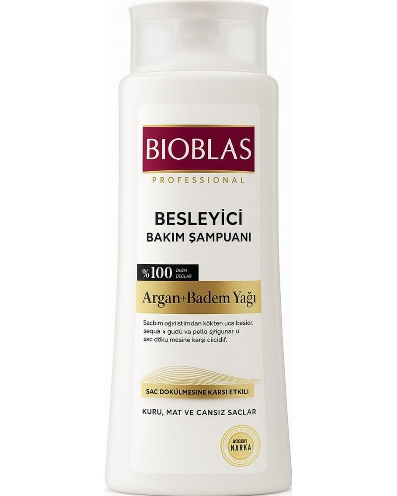BIOBLAS Besleyeci Bakım Şampuanı Argan + Badem Yağı 500 ml