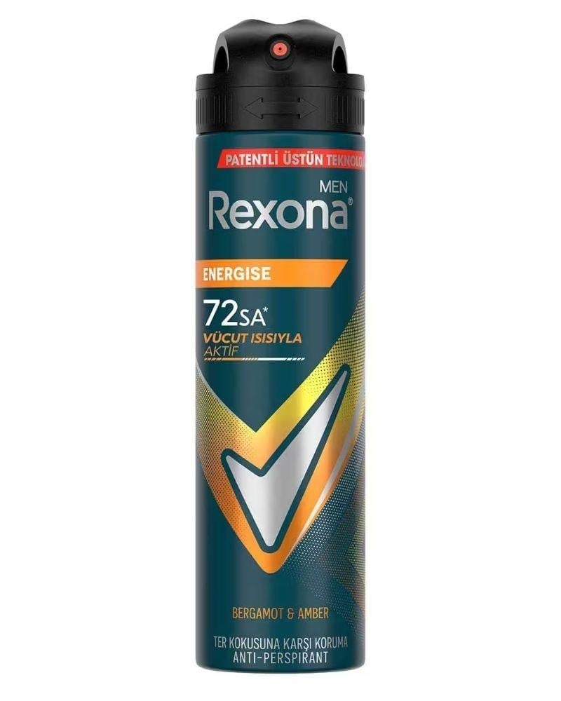 Rexona Men Sprey Deodorant Energise Bergamot Amber 150 ml