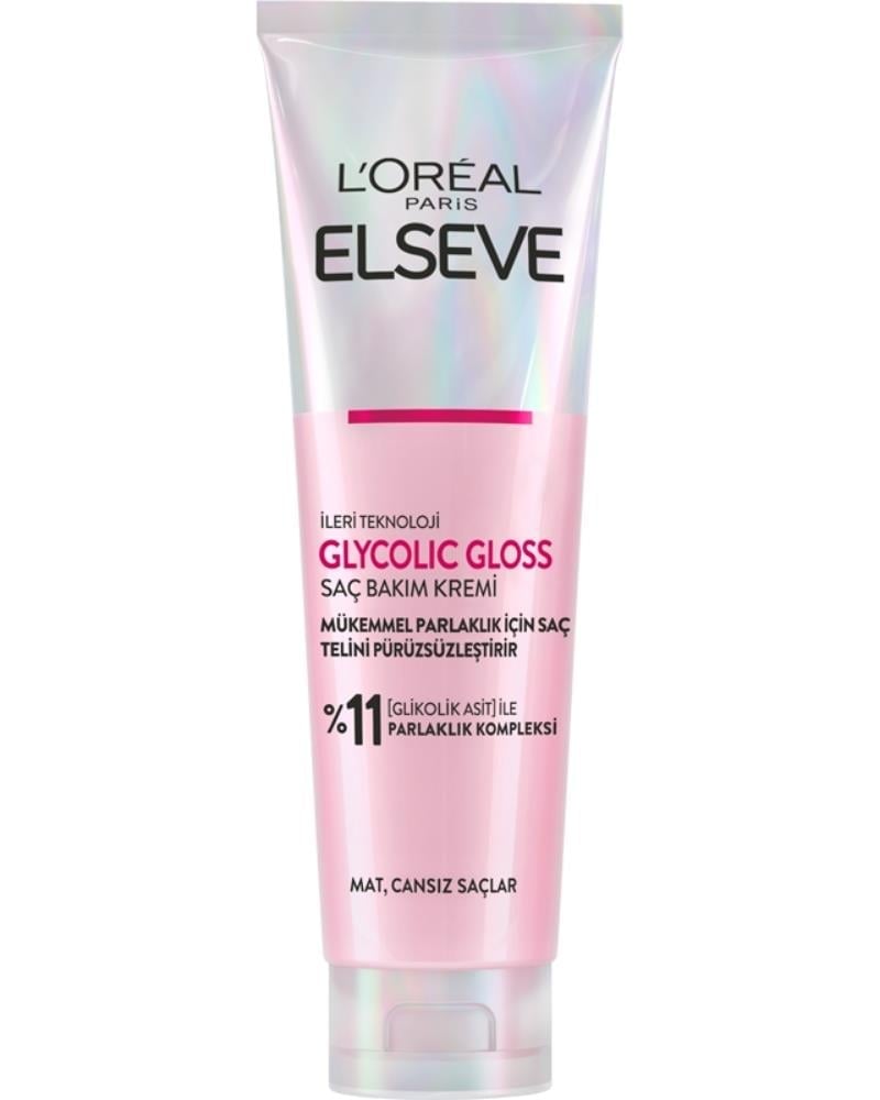 ELSEVE Glycolic Gloss Mükemmel Parlaklık için Pürüzsüzleştirici Saç Kremi 150ml