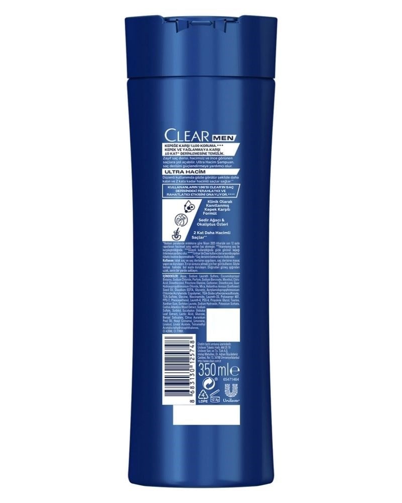 Clear Men Legends Kenan Yıldız Ultra Hacim Şampuan 350 ml