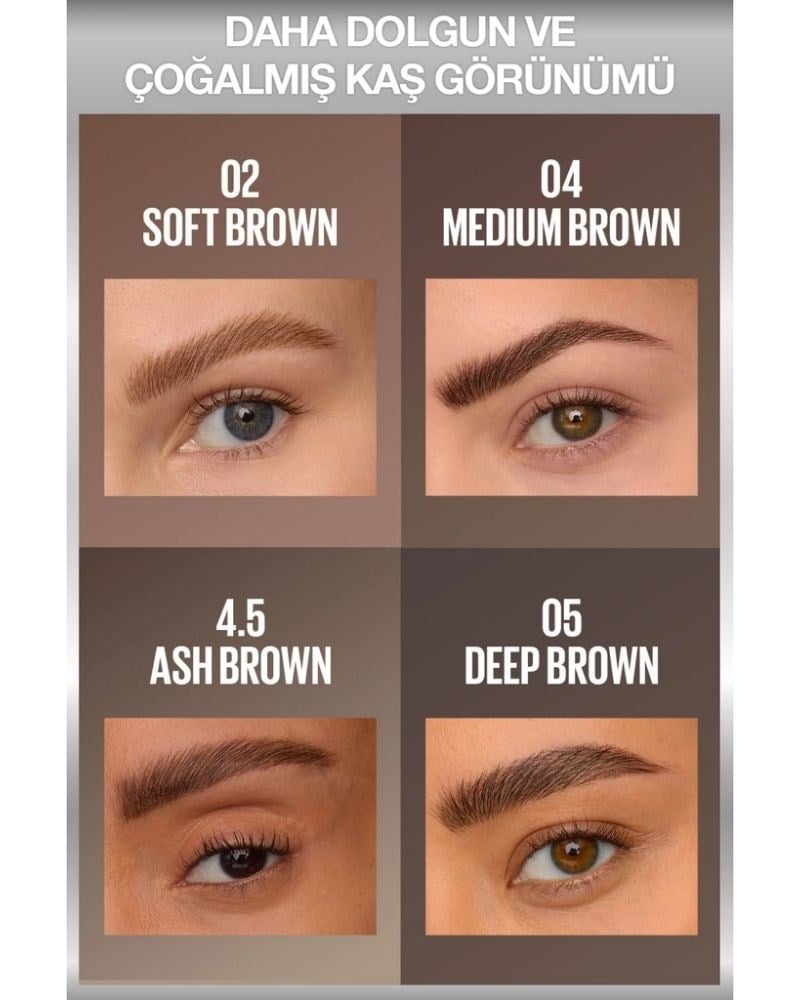 Maybelline New York Brow Insert Çift Uçlu Kaş Kalemi 05 Deep Brown