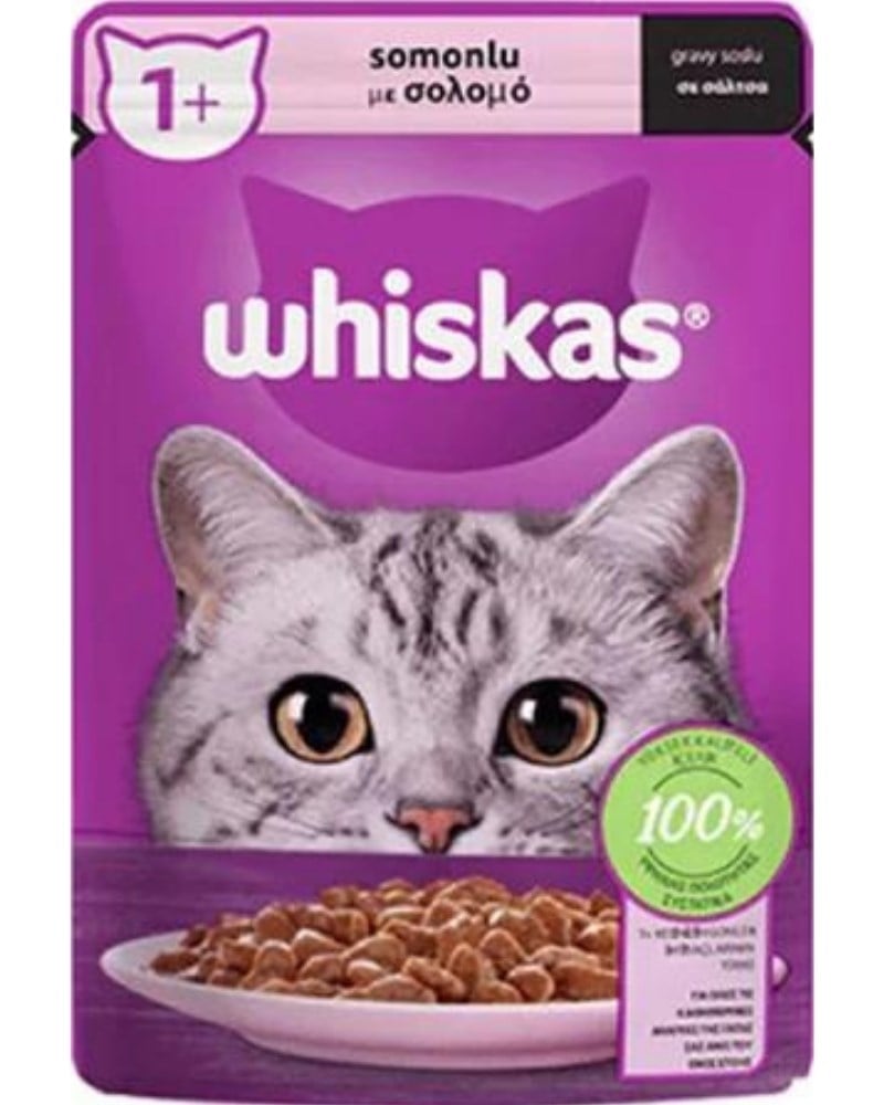Whiskas Pouch Somon Balıklı Yaş Kedi Maması 85 gr