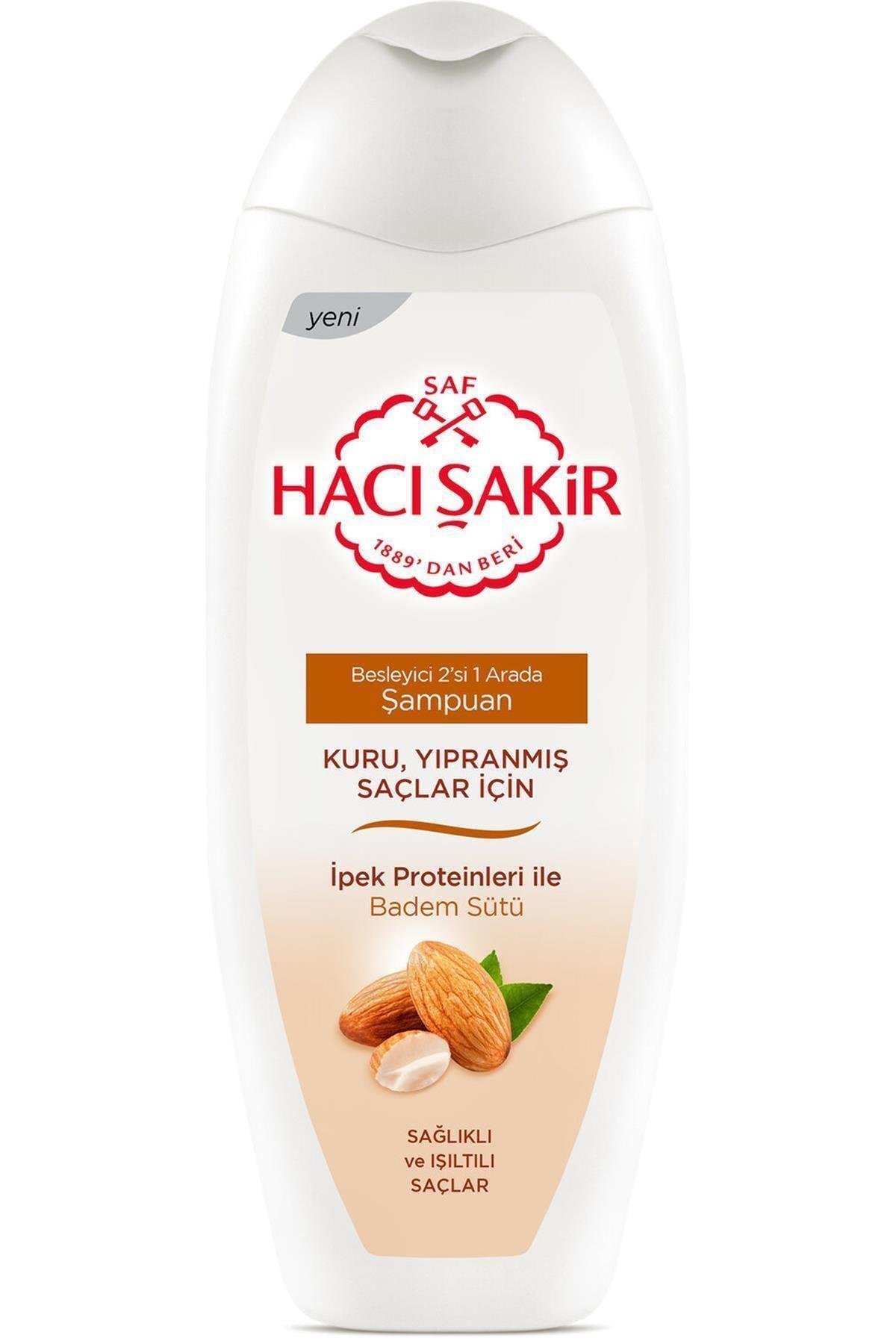 Hacı Şakir 2'si 1 Arada Kuru Ve Yıpranmıs Saçlar Için Badem Sütlü Şampuan 500 ml