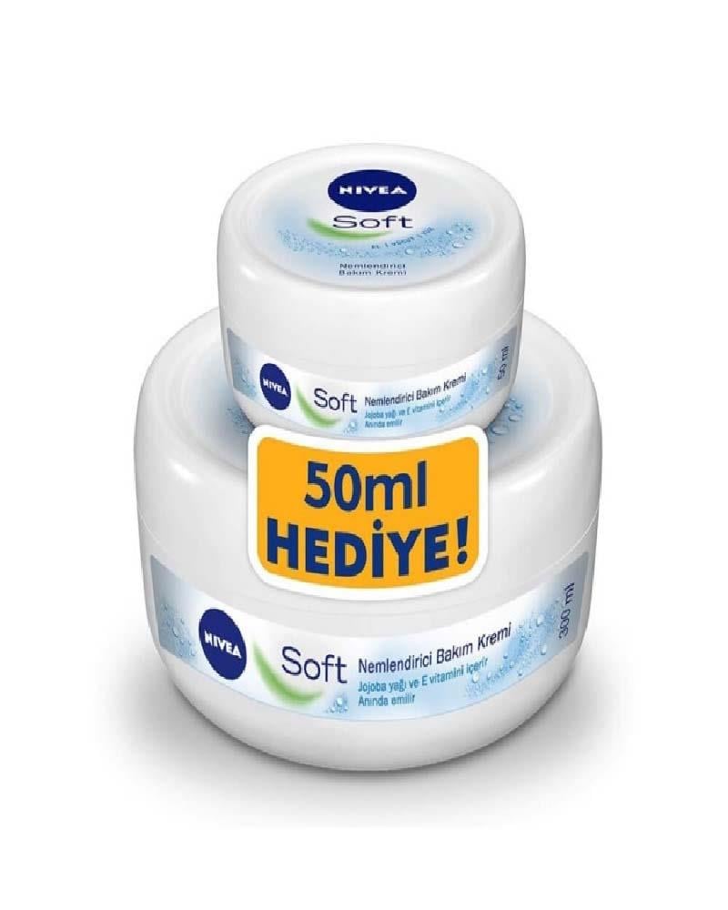 Nivea Soft Kavanoz Krem 300 Ml+50 Ml Set