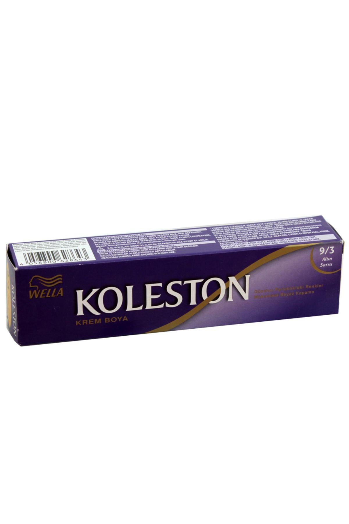Wella Koleston Single Tüp Saç Boyası 9/3 Altın Sarısı