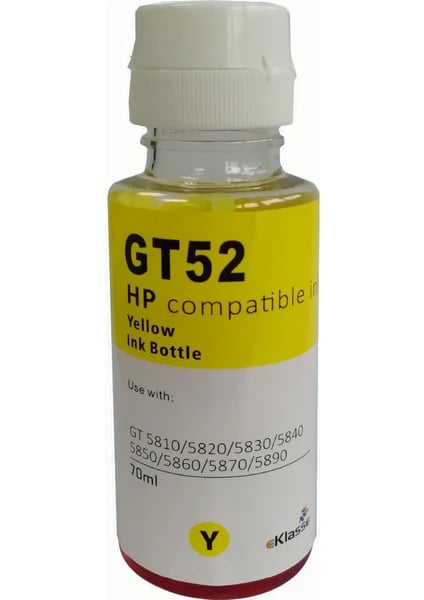 Hp GT52XL Sarı Muadil Mürekkep