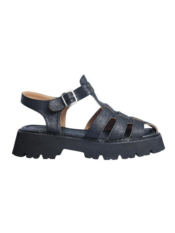 PAOLA FABIANI AYAKKABI HAKİKİ DERİ SIYAH Sandalet Düz Terlik 04 5202