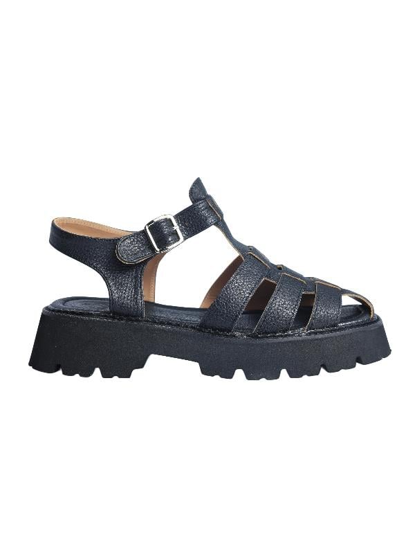 PAOLA FABIANI AYAKKABI HAKİKİ DERİ SIYAH Sandalet Düz Terlik 04 5202