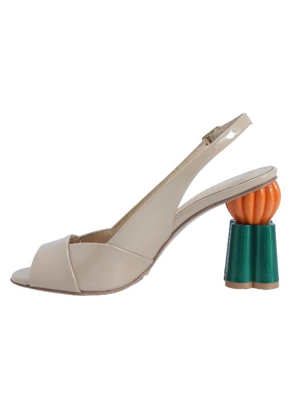 POLETTO  HAKİKİ DERİ BEJ Sandalet Topuklu 319 255