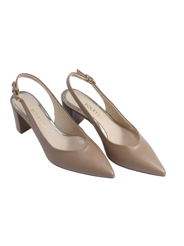 POLETTO  HAKİKİ DERİ BISKUVI-ALTIN Ayakkabı Stiletto 9841 48 V2