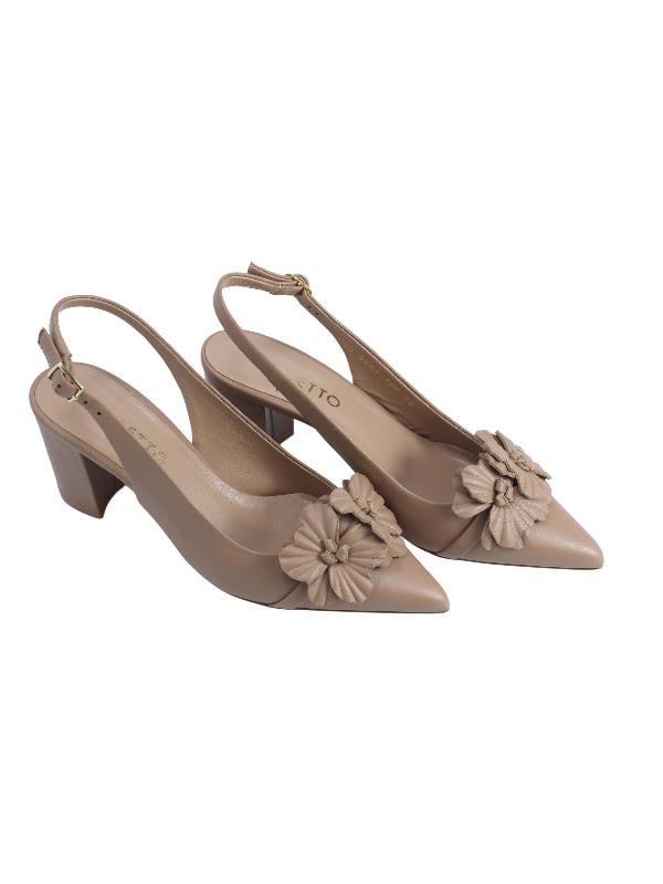 POLETTO  HAKİKİ DERİ BISKUVI Ayakkabı Stiletto 9841 100 V2