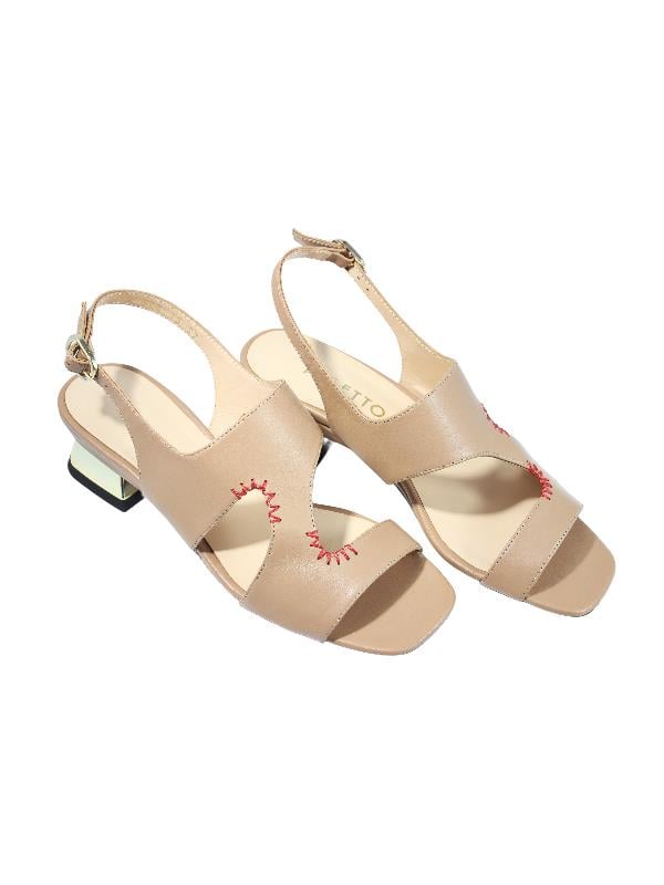 POLETTO  HAKİKİ DERİ BISKUVI Sandalet Topuklu 544 19