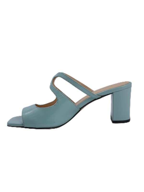 POLETTO  HAKİKİ DERİ BUZ MAVI Terlık Topuklu 4183 219
