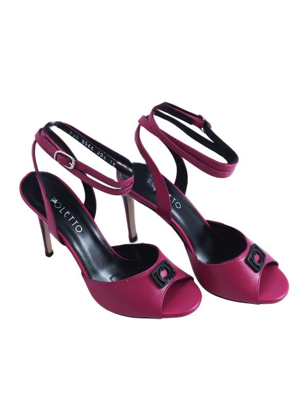 POLETTO  HAKİKİ DERİ FUSYA Sandalet Topuklu 6564 204 V1