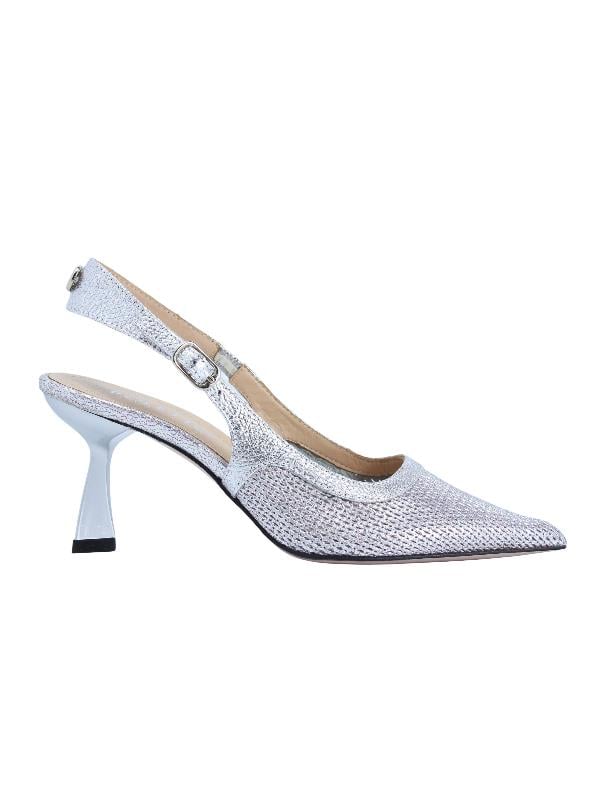 POLETTO  HAKİKİ DERİ GUMUS Ayakkabı Stiletto 9839 68