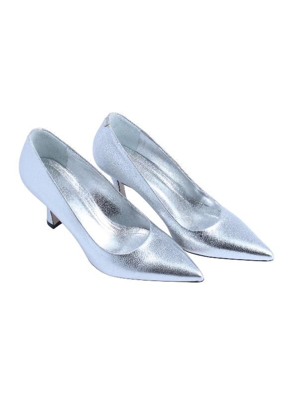 POLETTO  HAKİKİ DERİ GUMUS Ayakkabı Stiletto 9839 25 V9