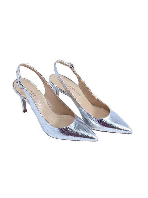 POLETTO  HAKİKİ DERİ GUMUS Ayakkabı Stiletto 4924 116 V1