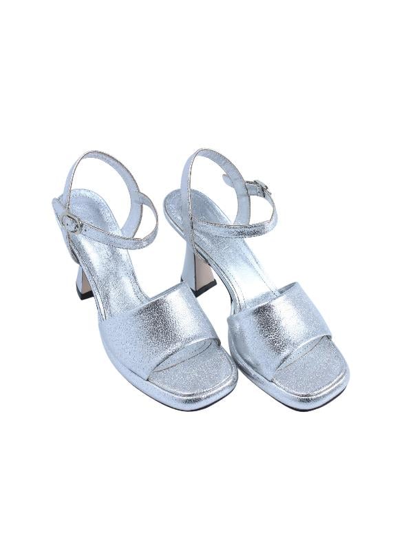 POLETTO  HAKİKİ DERİ GUMUS Sandalet Topuklu 4183 196