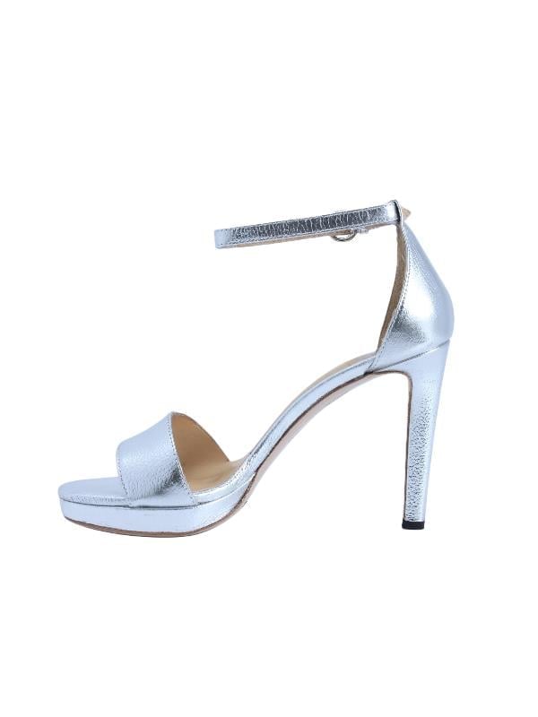 POLETTO  HAKİKİ DERİ GUMUS Sandalet Topuklu 319 213