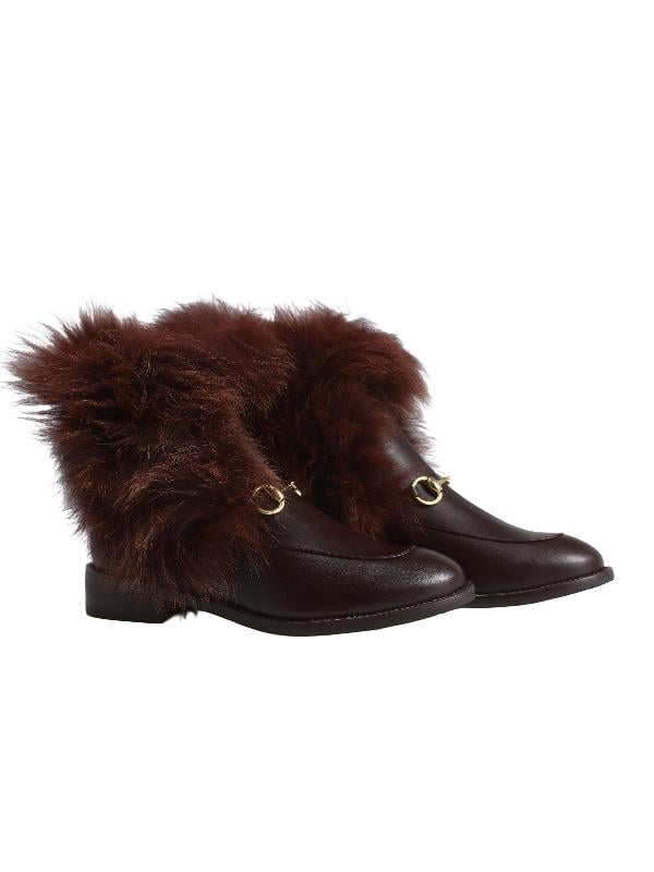 POLETTO  HAKİKİ DERİ KAHVE Bot Düz  629 05 S V1