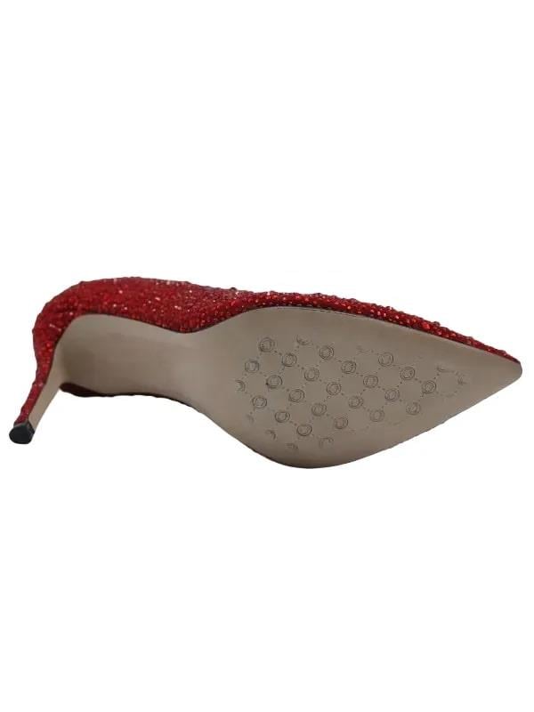 POLETTO  HAKİKİ DERİ KIRMIZI Ayakkabı Gece/Abiye 2536 08 V1