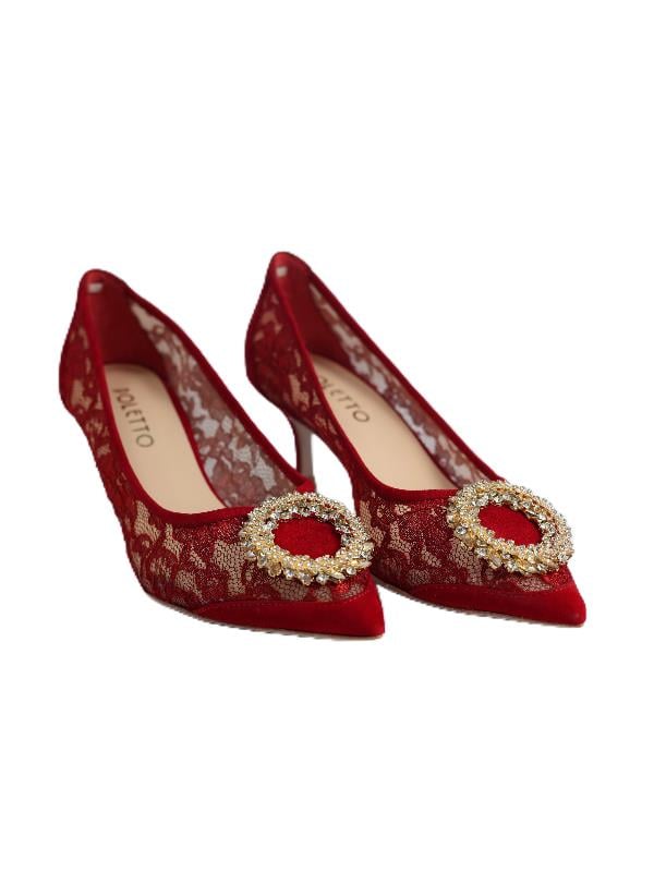 POLETTO  HAKİKİ DERİ KIRMIZI Ayakkabı Stiletto 9841 33 V4 KMS