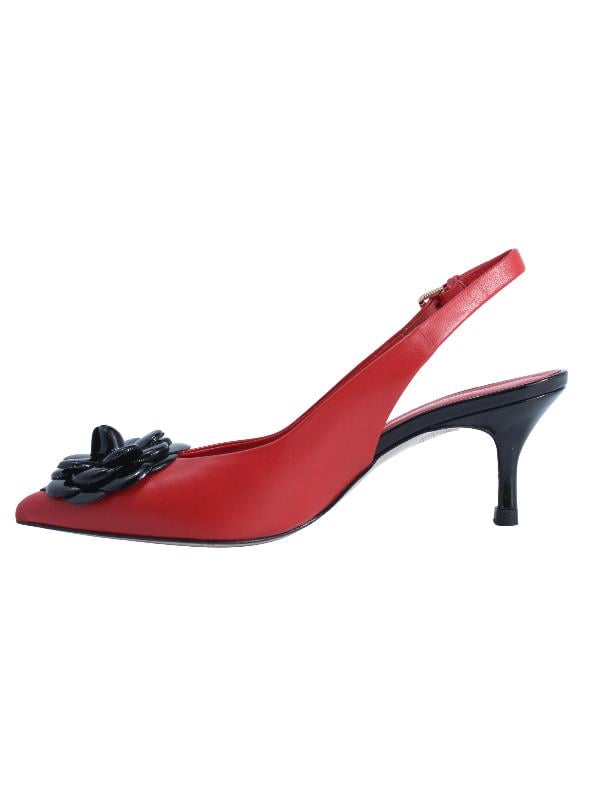 POLETTO  HAKİKİ DERİ KIRMIZI-SIYAH Ayakkabı Stiletto 9841 92 V1
